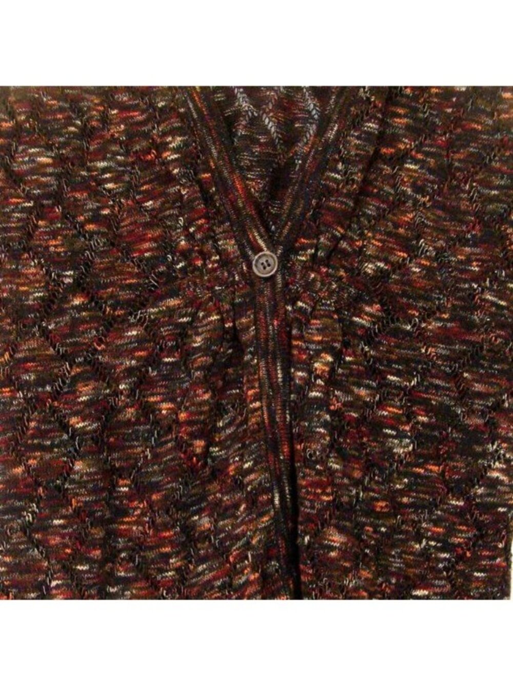 Coldwater Creek Brown Variegated Cardigan Sweater - Picture 5 of 5